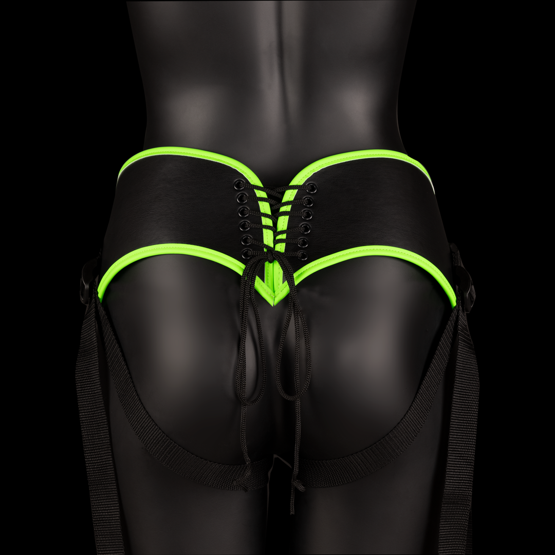 Harnais strap-on – phosphorescent, vert | Ouch!