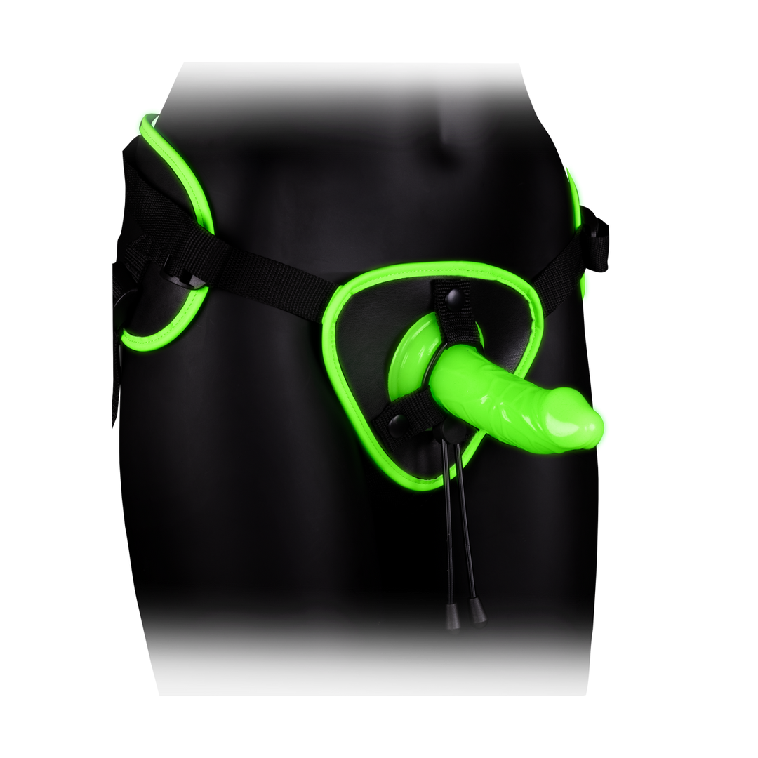 Harnais strap-on – phosphorescent, vert | Ouch!
