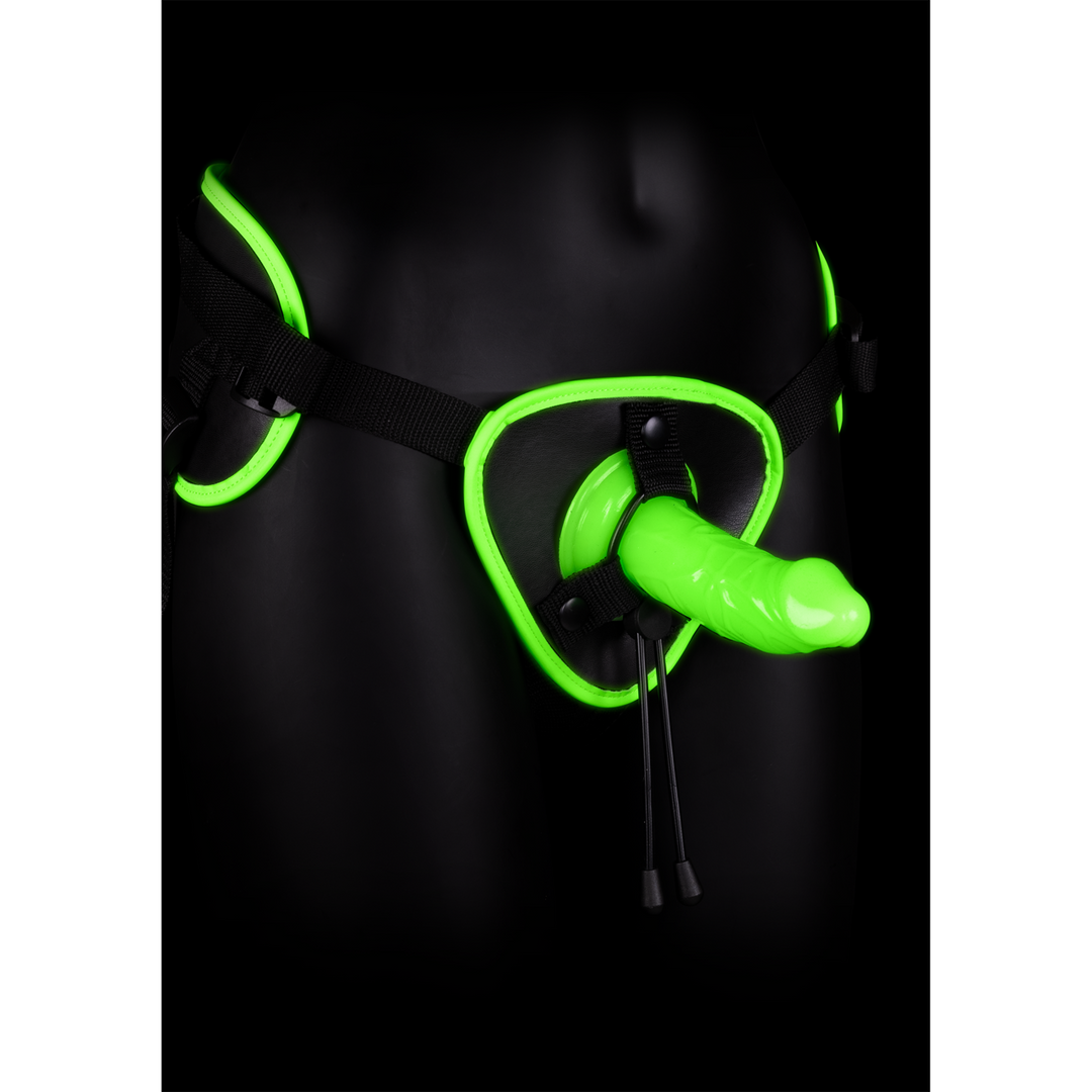 Harnais strap-on – phosphorescent, vert | Ouch!