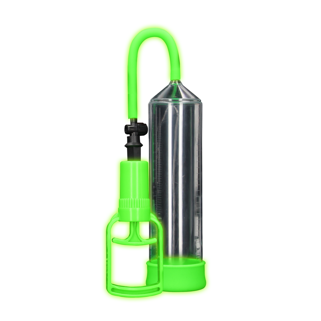 Pompa per il pene Comfort Beginner – fosforescente, verde | Ouch!