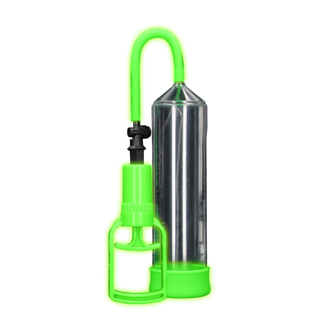 Pompa per il pene Comfort Beginner – fosforescente, verde | Ouch!