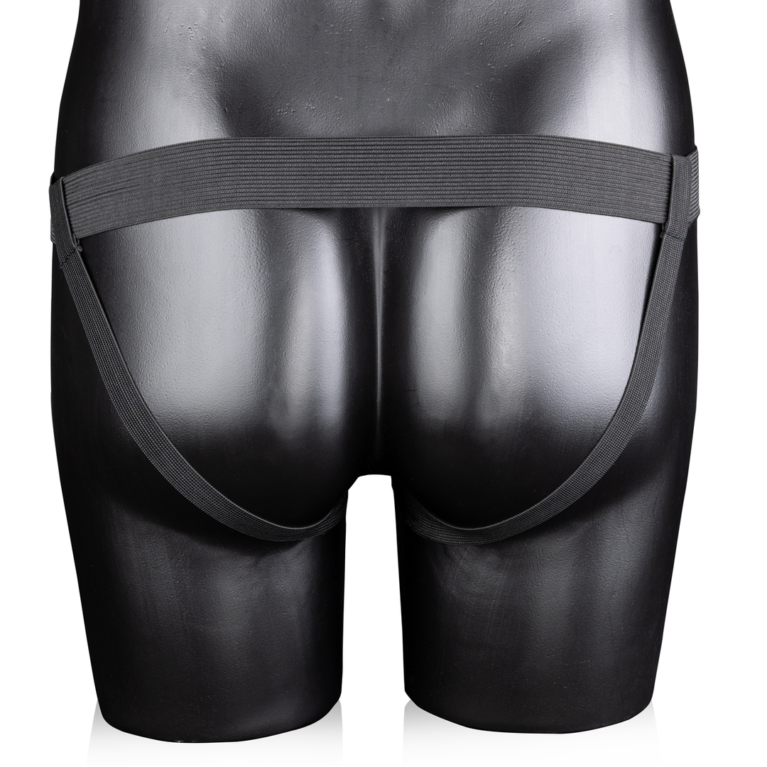 Godemiché incurvé et texturé, creux – 8 / 20 cm – Noir