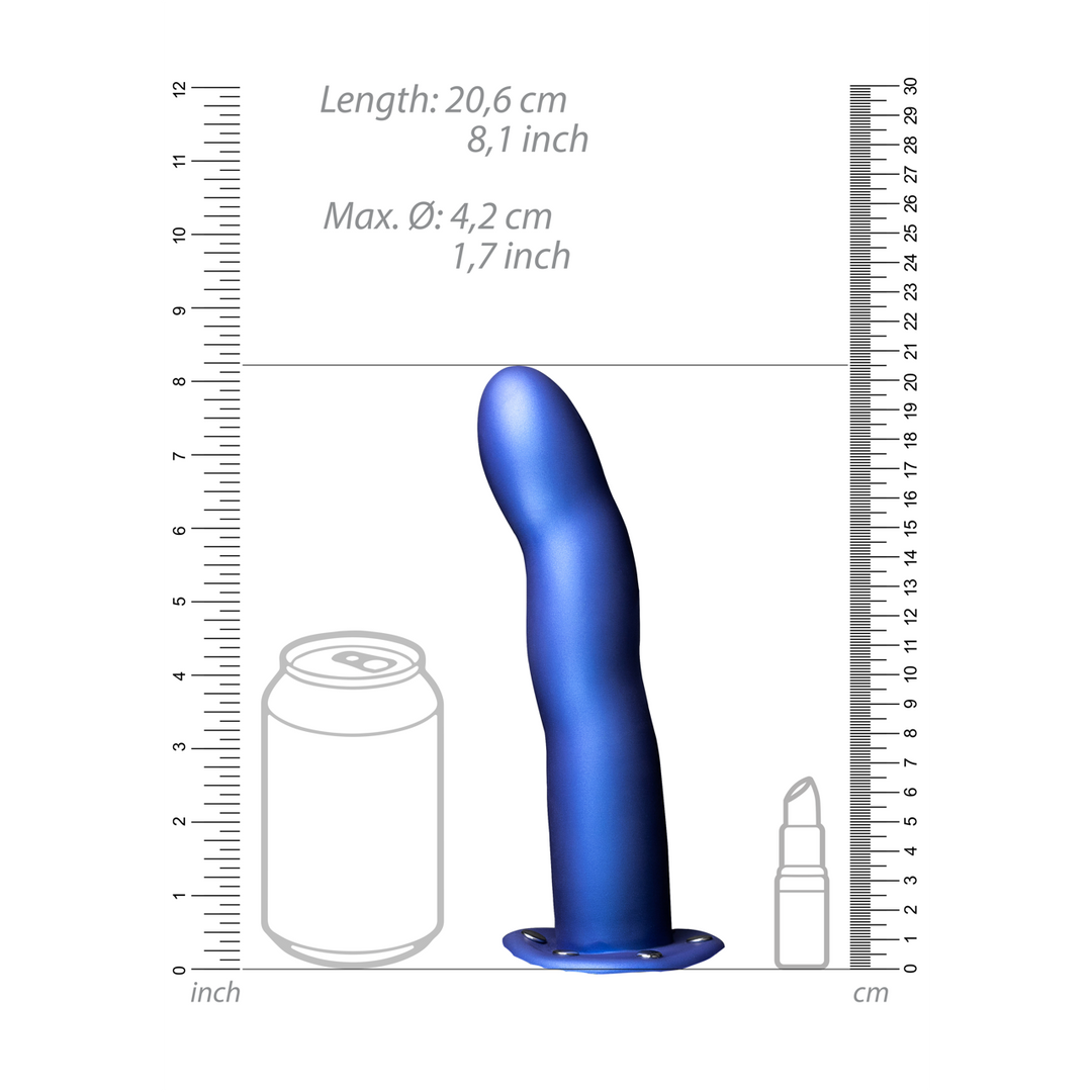 Harnais incurvé avec sangle creuse - 8 / 20 cm - Bleu métallisé