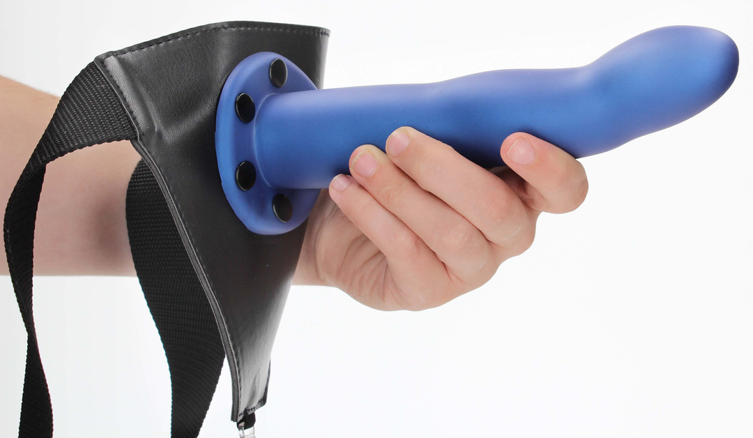Harnais incurvé avec sangle creuse - 8 / 20 cm - Bleu métallisé