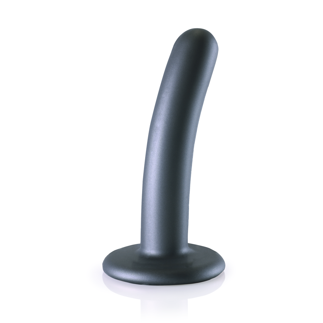Gode ceinture en silicone lisse pour point G - 5'' / 12 cm - Métal canon de fusil