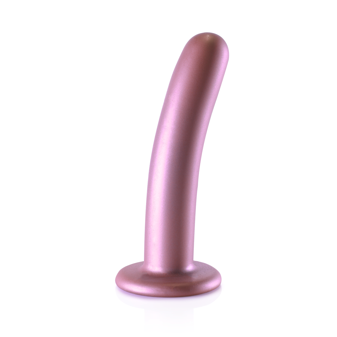 Gode en silicone lisse pour point G - 6'' / 14,5 cm - Or rose