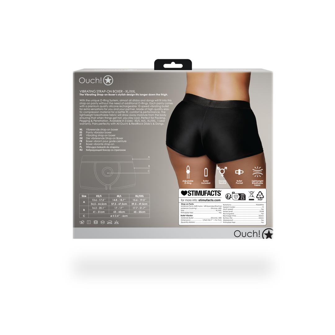Arnés strap-on 10 velocidades – negro OU825BLKXLXXL1 | Ouch!