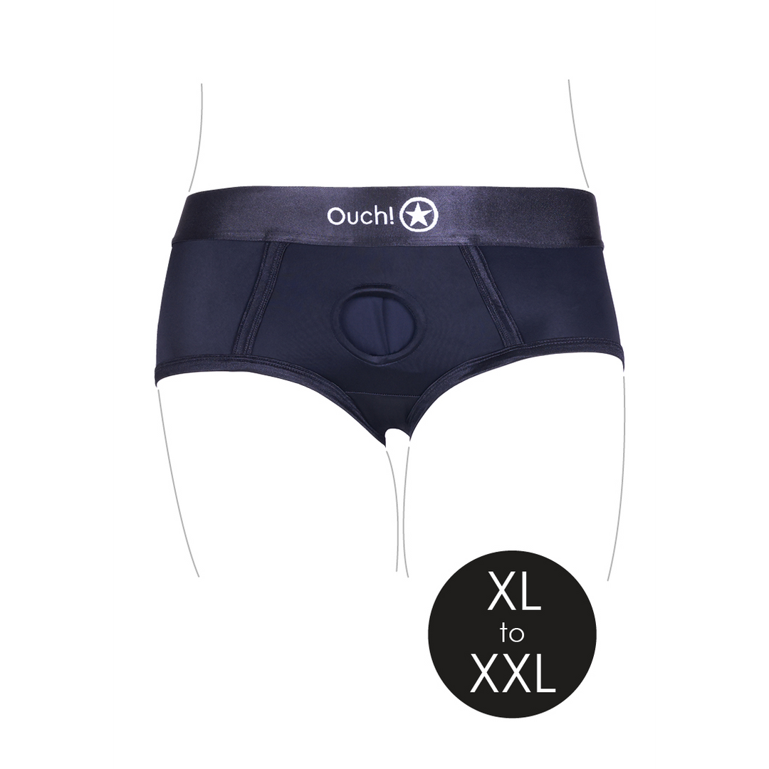 Arnés strap-on 10 velocidades – negro OU826BLKXLXXL1 | Ouch!