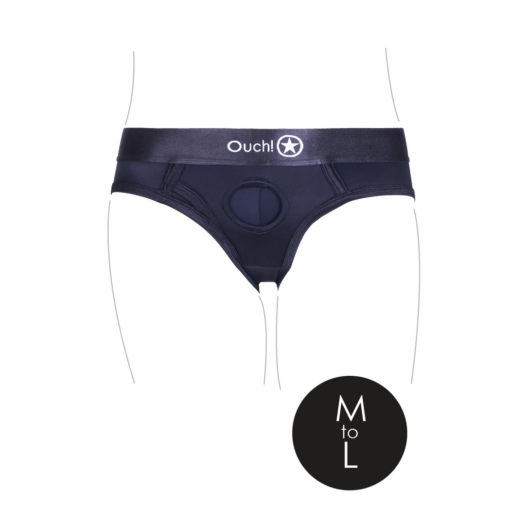 Arnés strap-on cut 10 velocidades – negro OU827BLKML1 | Ouch!