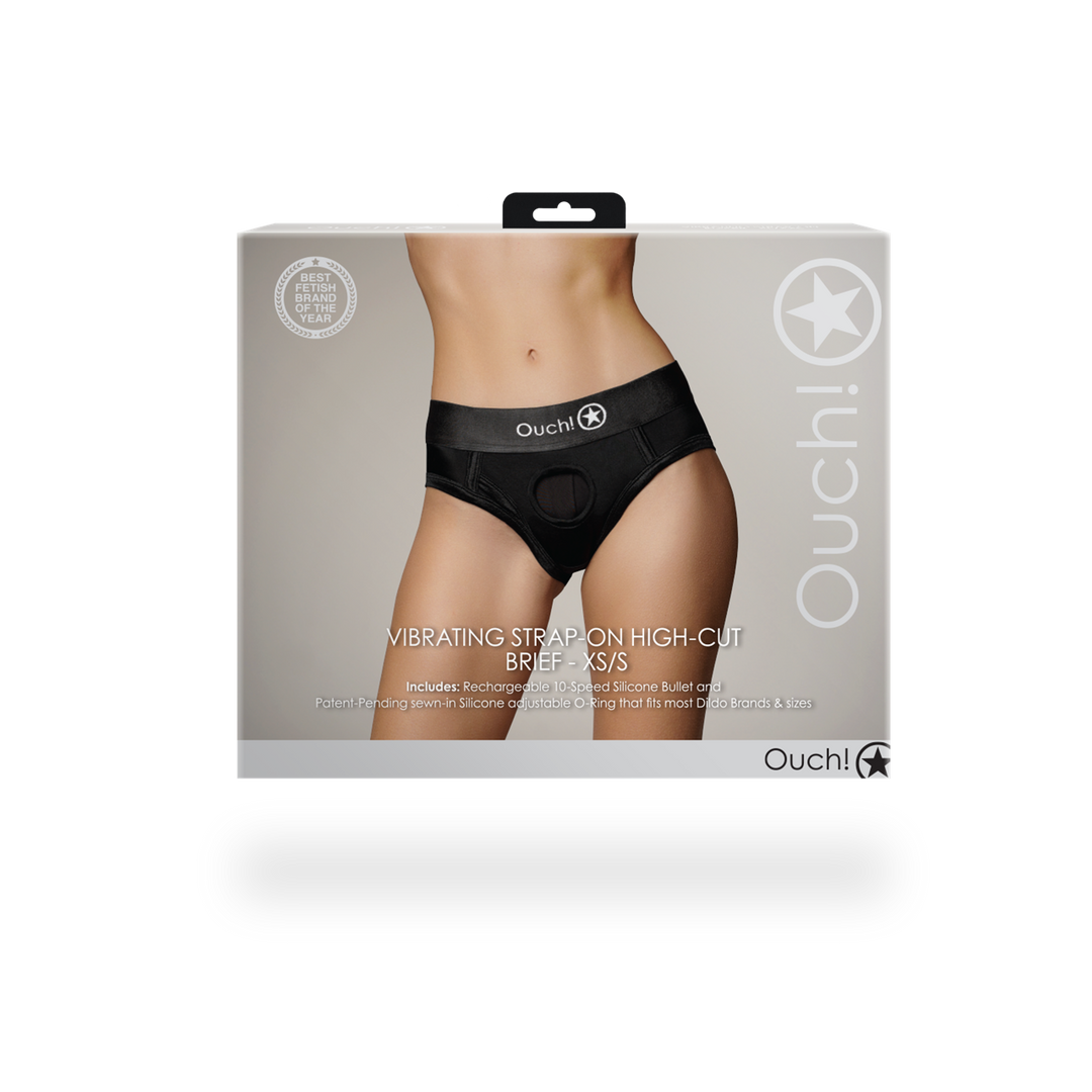 Arnés strap-on cut 10 velocidades – negro OU827BLKXSS1 | Ouch!