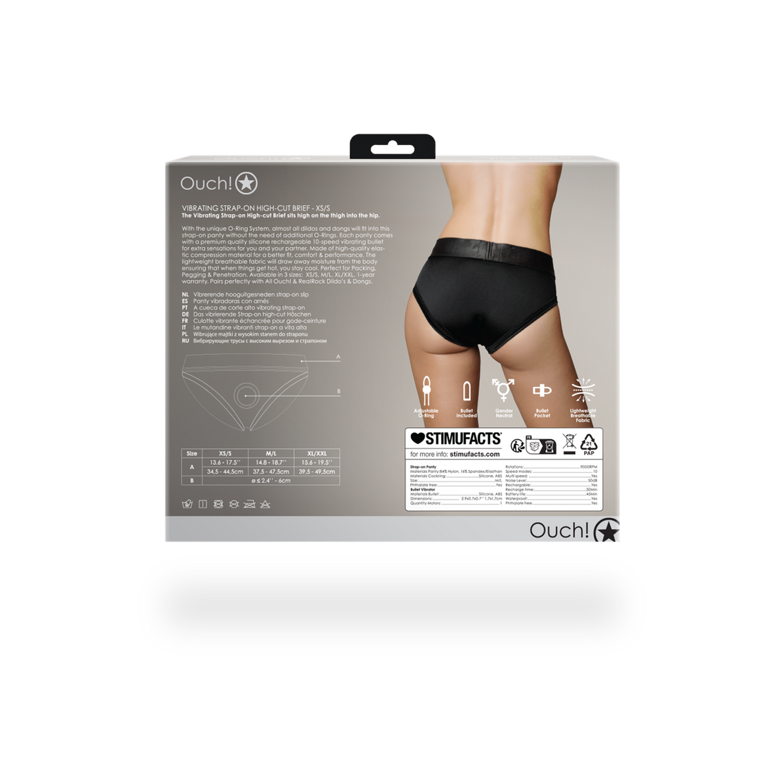 Arnés strap-on cut 10 velocidades – negro OU827BLKXSS1 | Ouch!
