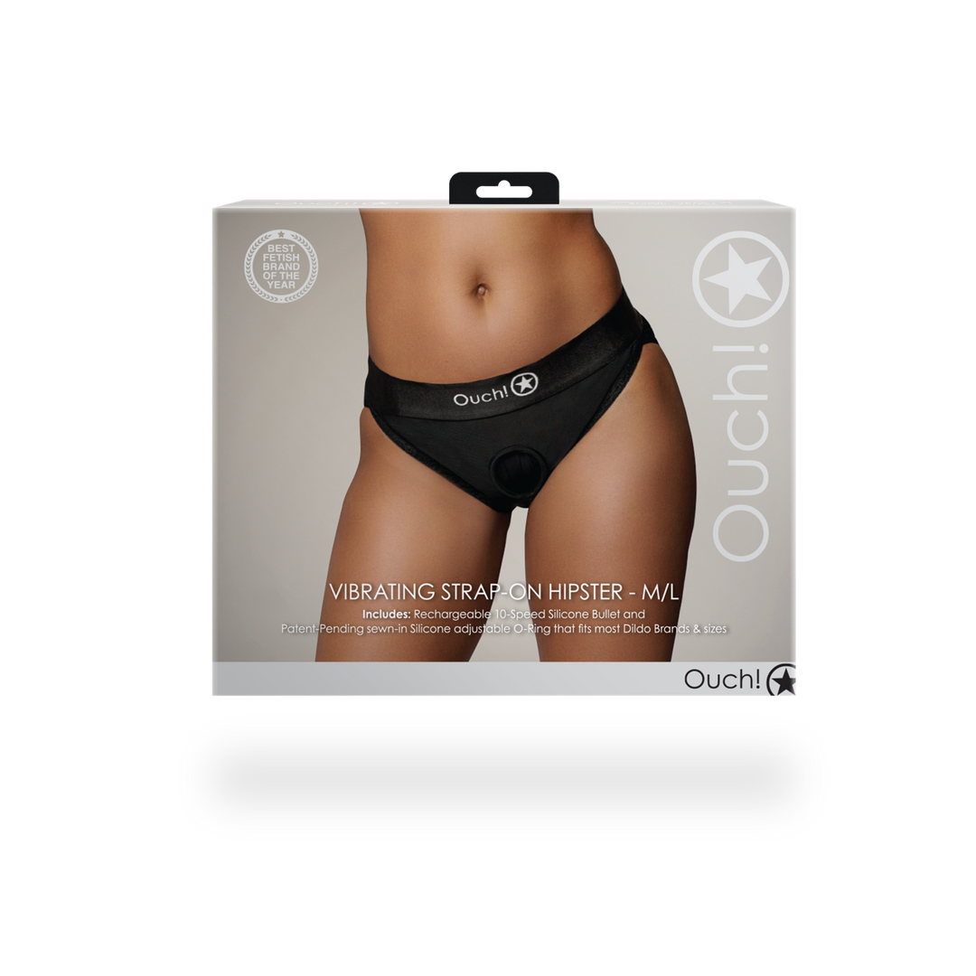 Strap-on Hipster 10 speeds – black OU828BLKML1 | Ouch!