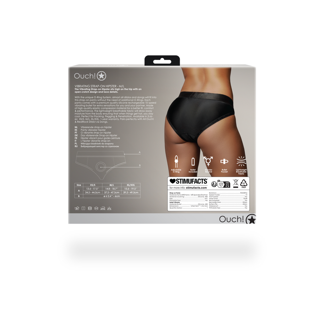 Strap-on Hipster 10 speeds – black OU828BLKML1 | Ouch!
