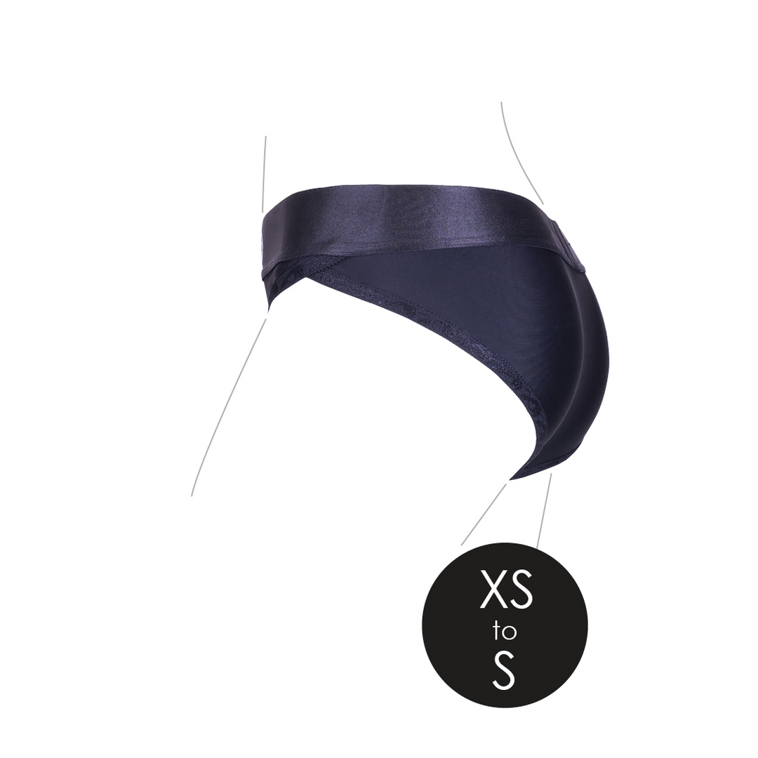 Arnés strap-on Hipster 10 velocidades – negro OU828BLKXSS1 | Ouch!