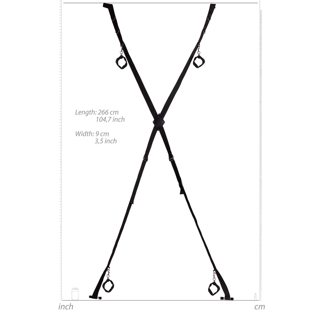 Atadura bondage Over the Door Cross – negra | Ouch!