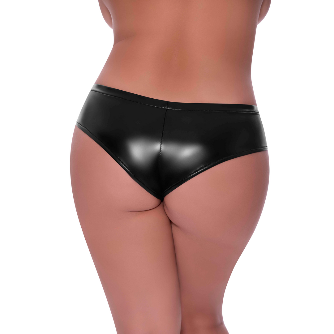 Short garçon fendu taille basse - 2X - Noir