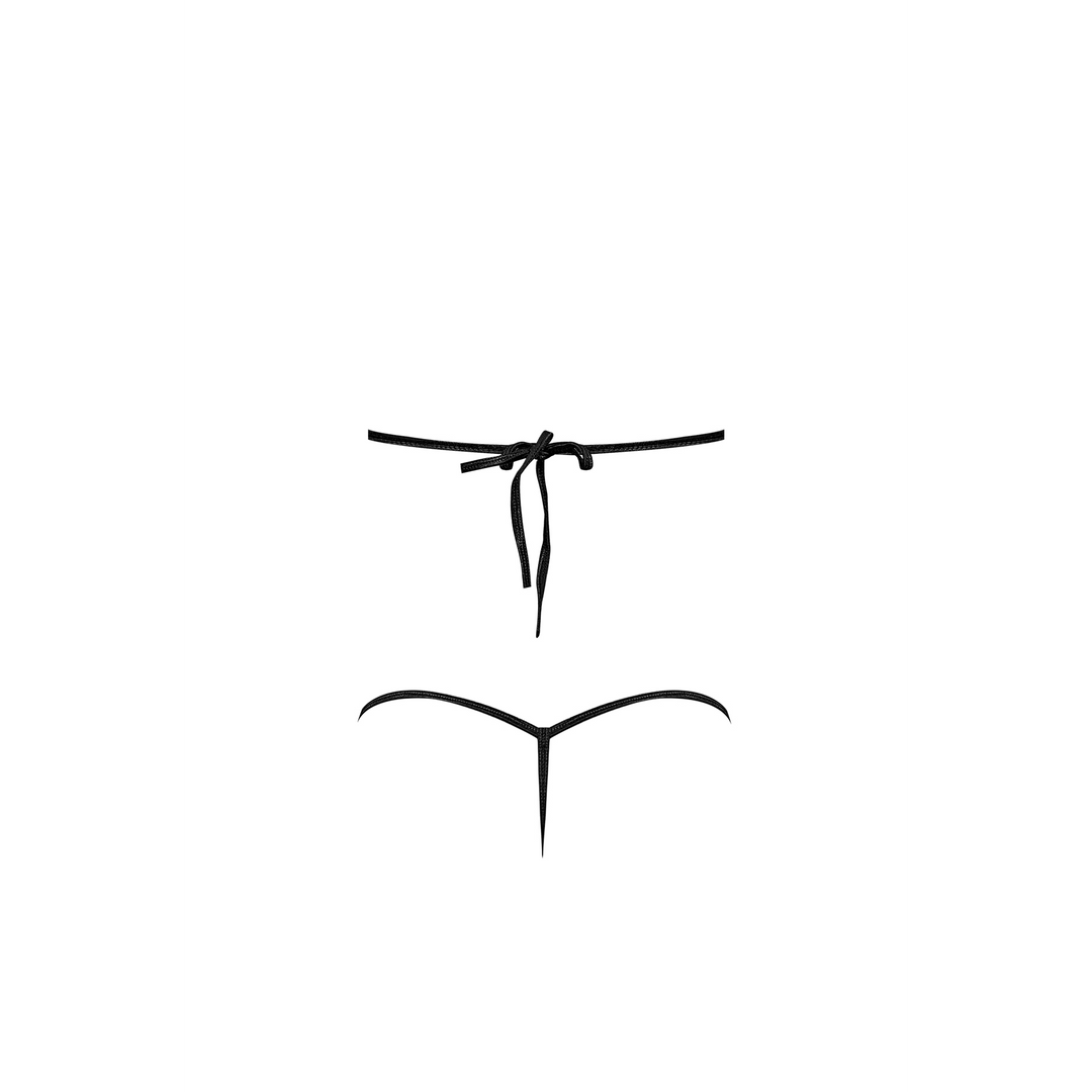 Orthia - Ensemble filet sexy imitation avec soutien-gorge et string - 2X