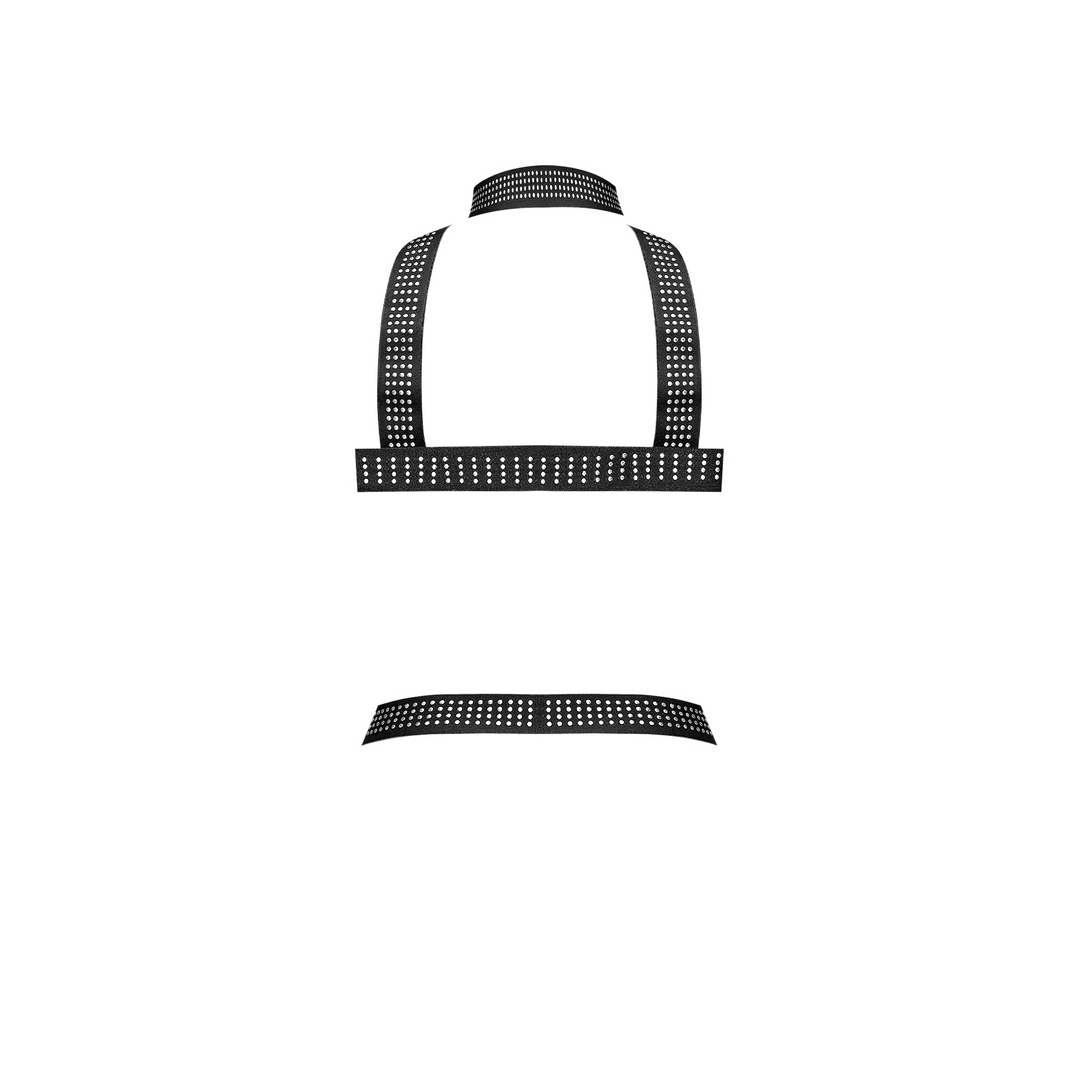 Arnés strap-on Elastic Studs – negro | Male Power