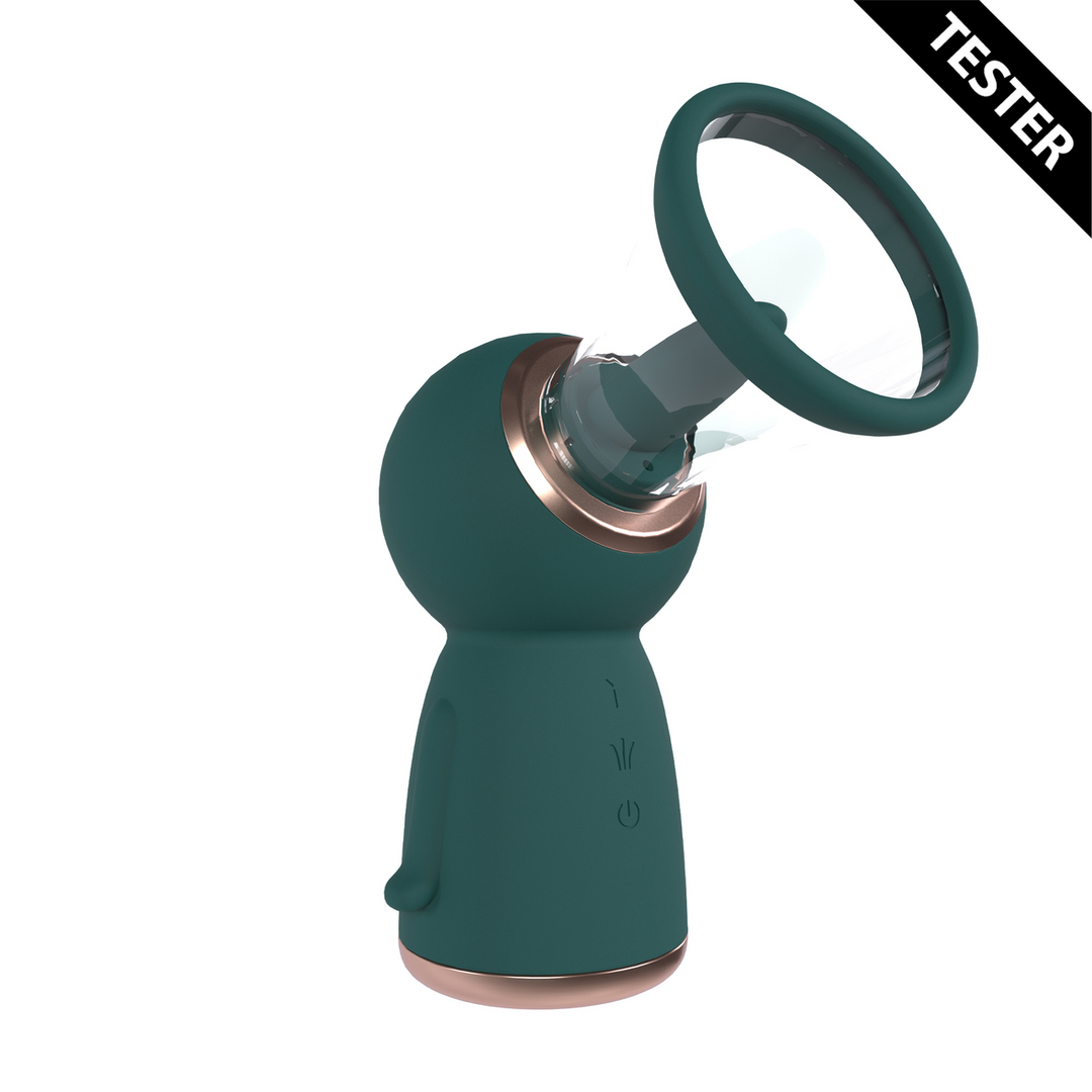 Pompa per il pene Exquisite Vulva Forest – ricaricabile, verde | Pumped