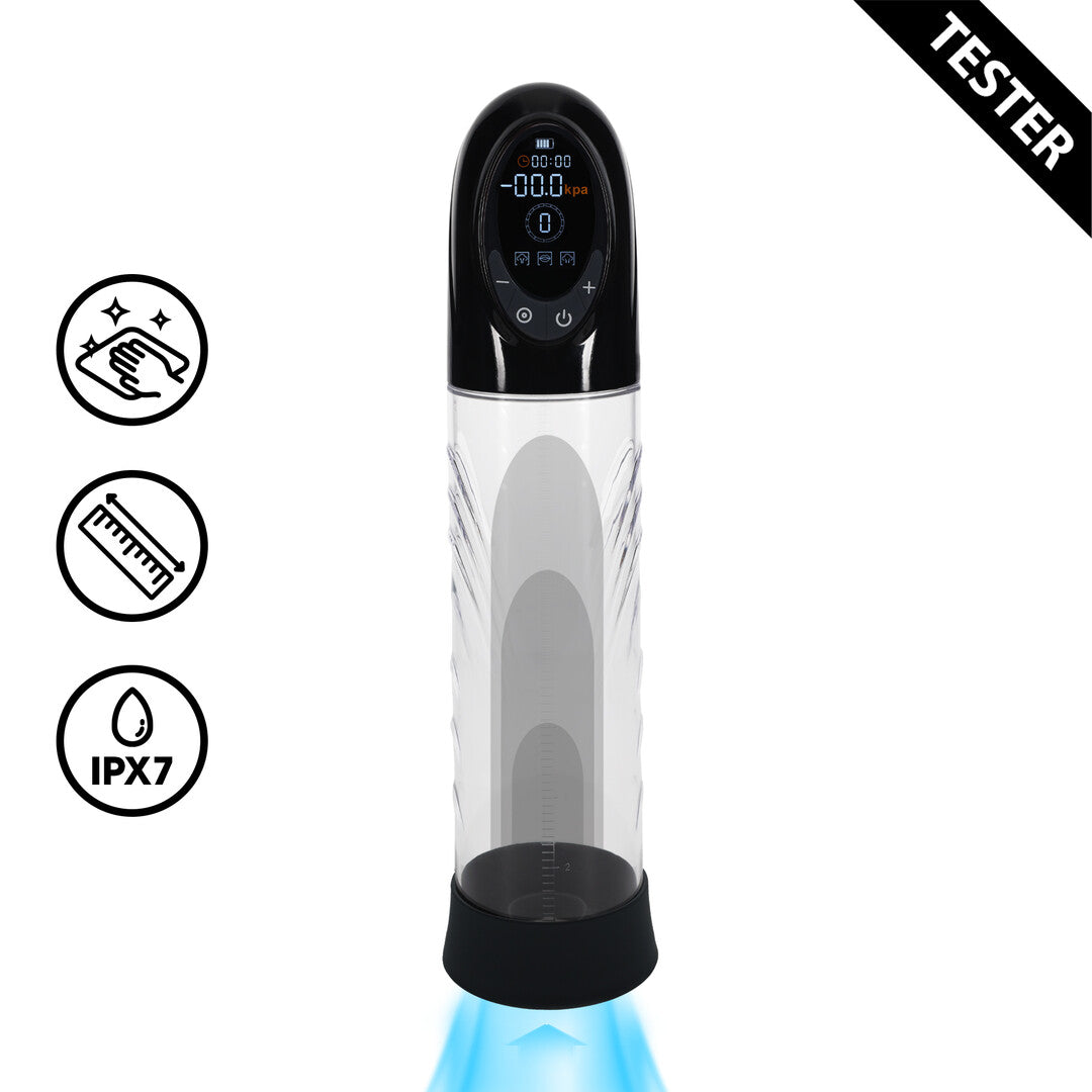 Penispumpe CyberPulse Automatic 13 Funktionen – wasserdicht, schwarz 31.5 cm | Pumped
