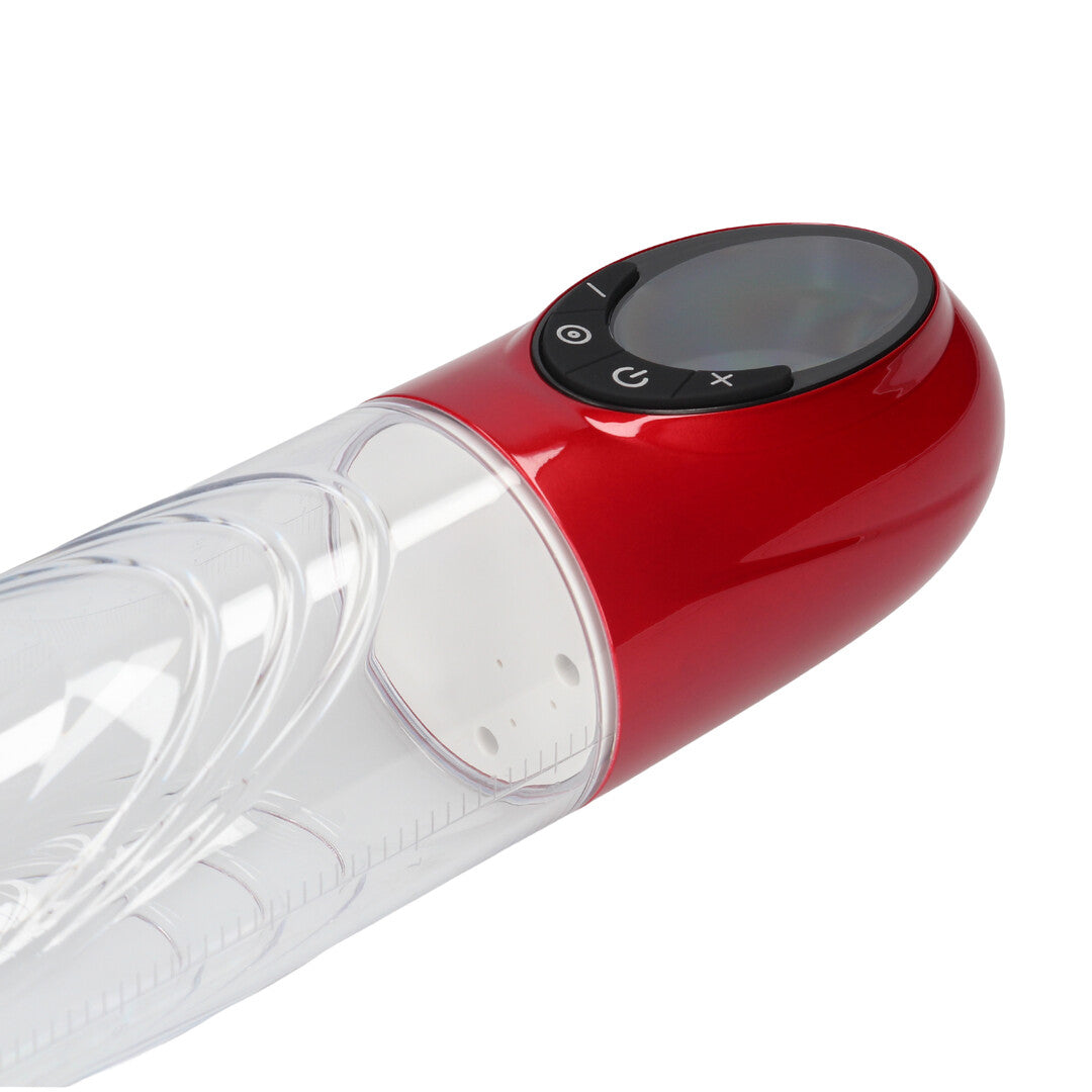 CyberPulse - Pompe à Pénis Automatique Étanche - Rouge Métallisé