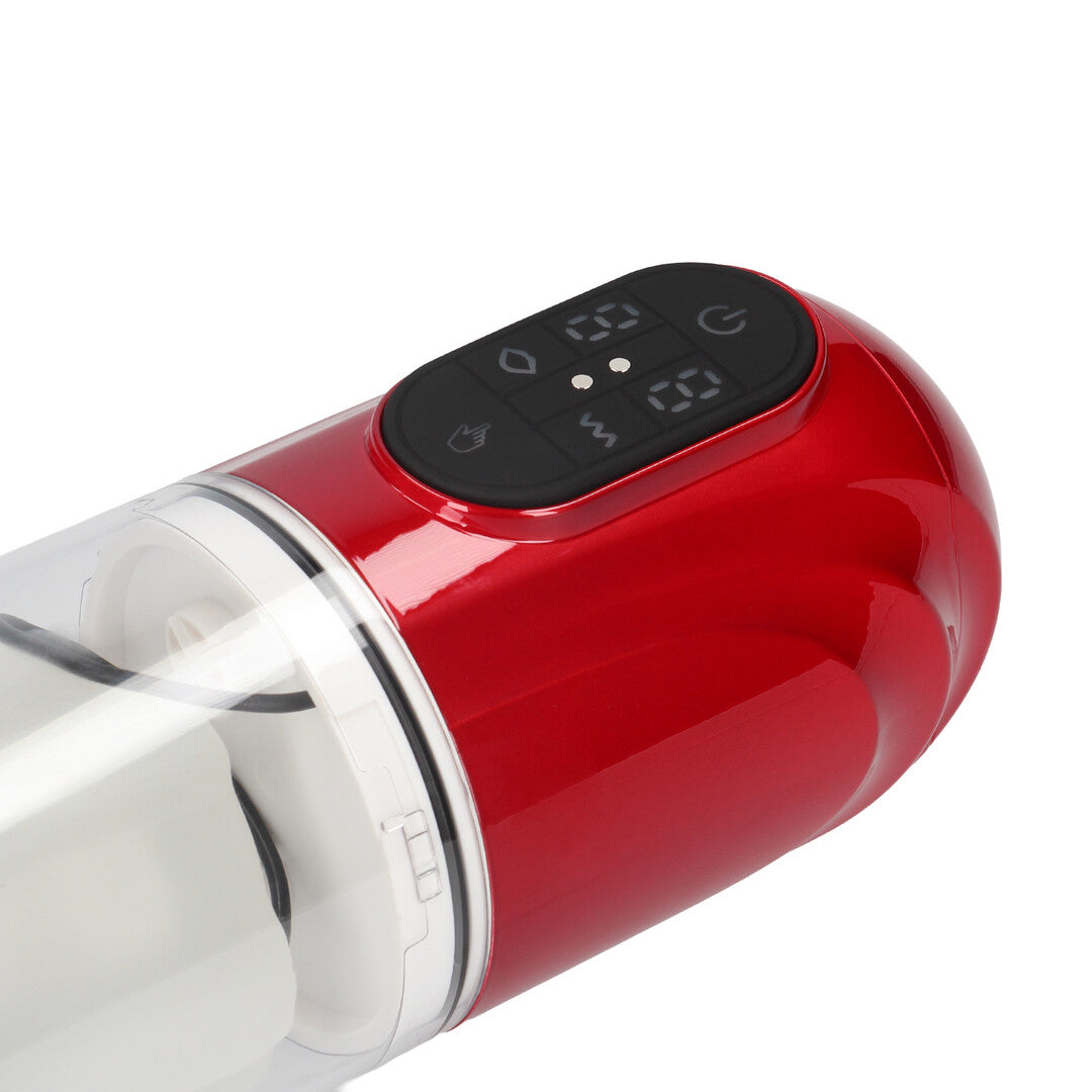TechnoThrust - Automatic Waterproof Masturbator Pump - Metallic Red