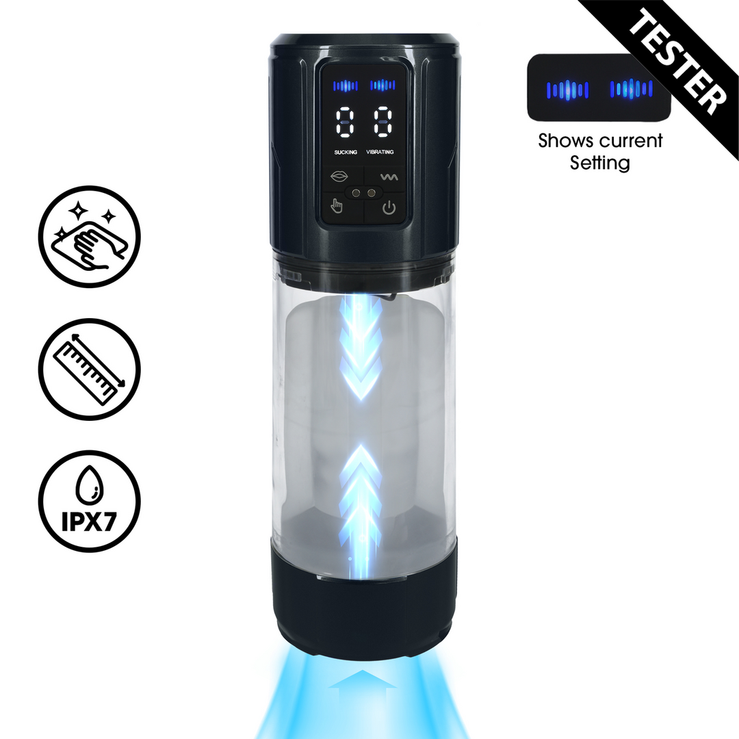 UltraLift - Automatic Waterproof Masturbator Pump - Gun Metal - Tester