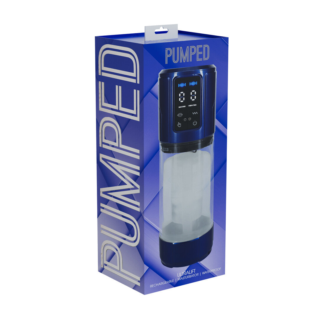 UltraLift - Pompe Masturbateur Étanche Automatique - Bleu Métallisé