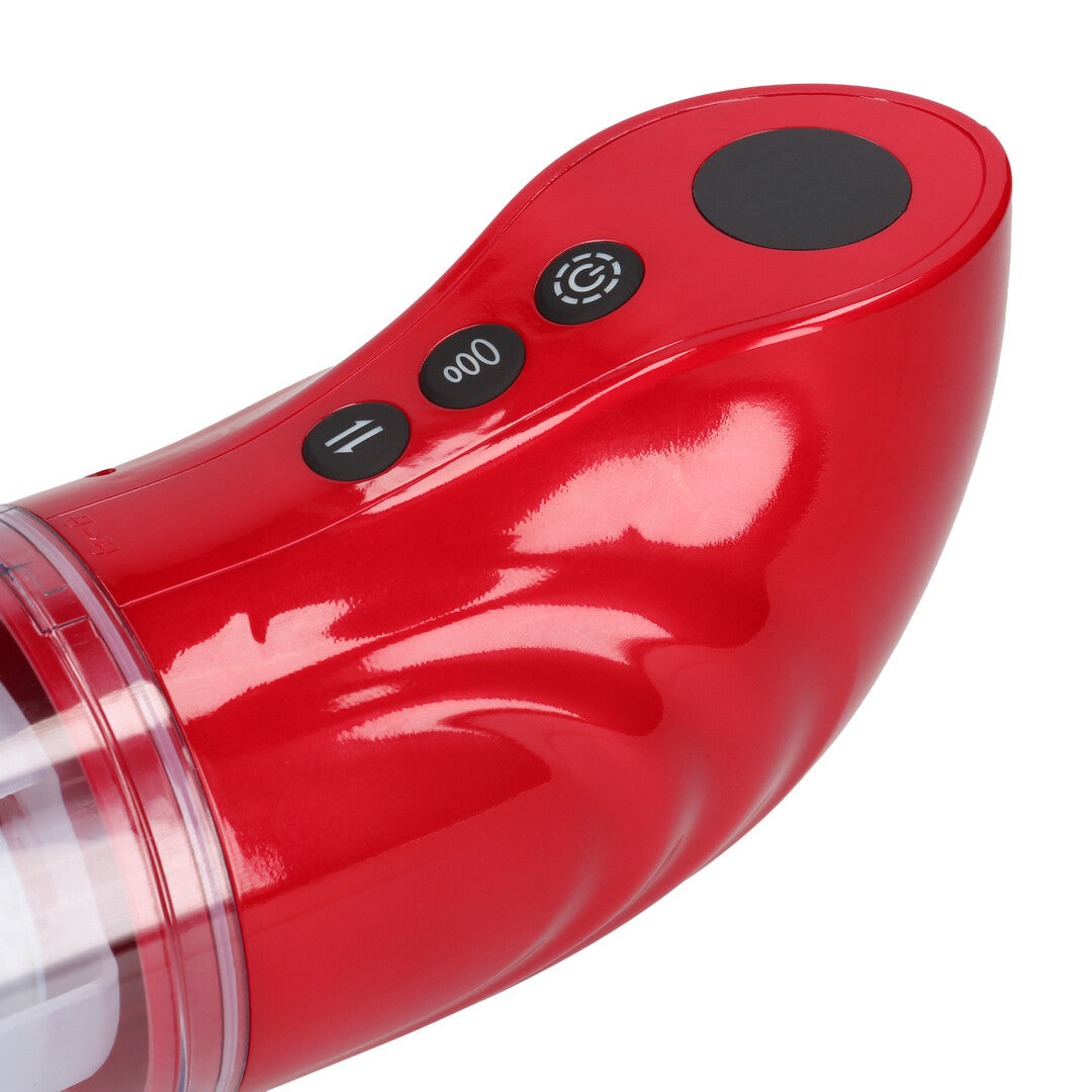 StrokeMate - Suction Rotation and Thrusting Masturbator Pump - Metallic Red