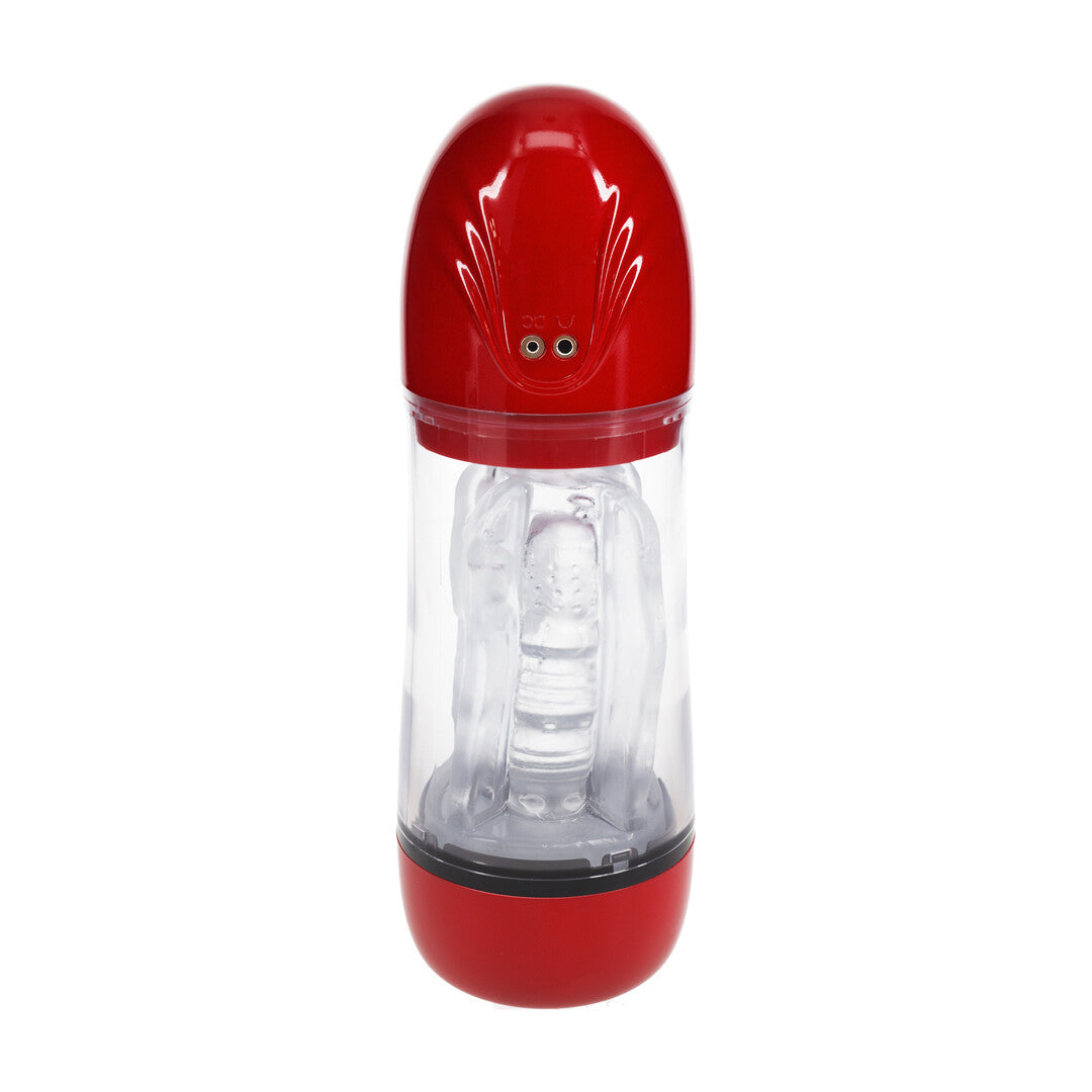 SonicPull - Pompe Masturbateur par Aspiration et Vibration - Multimédia Amélioré - Rouge Métallisé