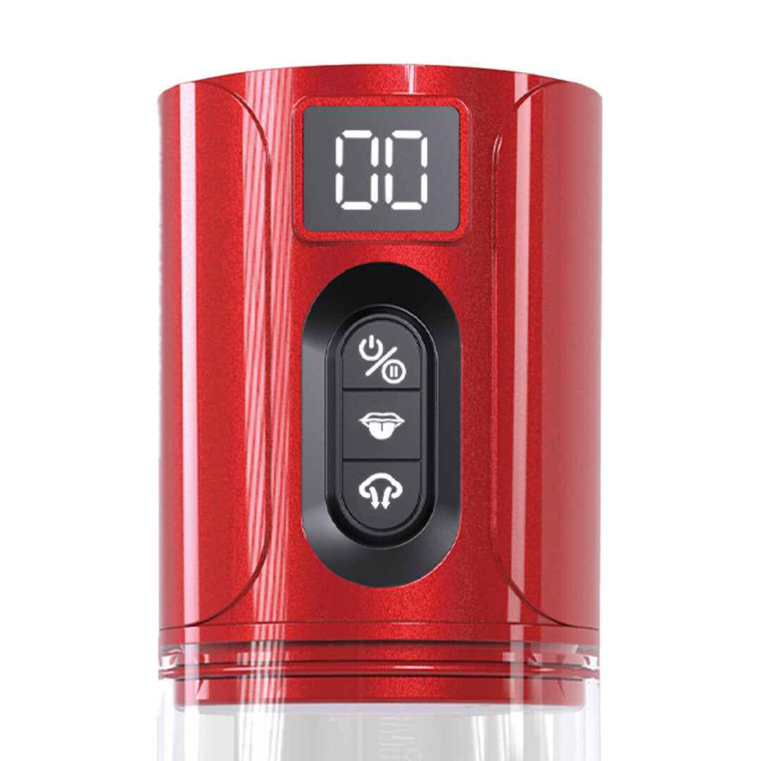 MaxLift - 6 Function Suction Masturbator Pump - Metallic Red