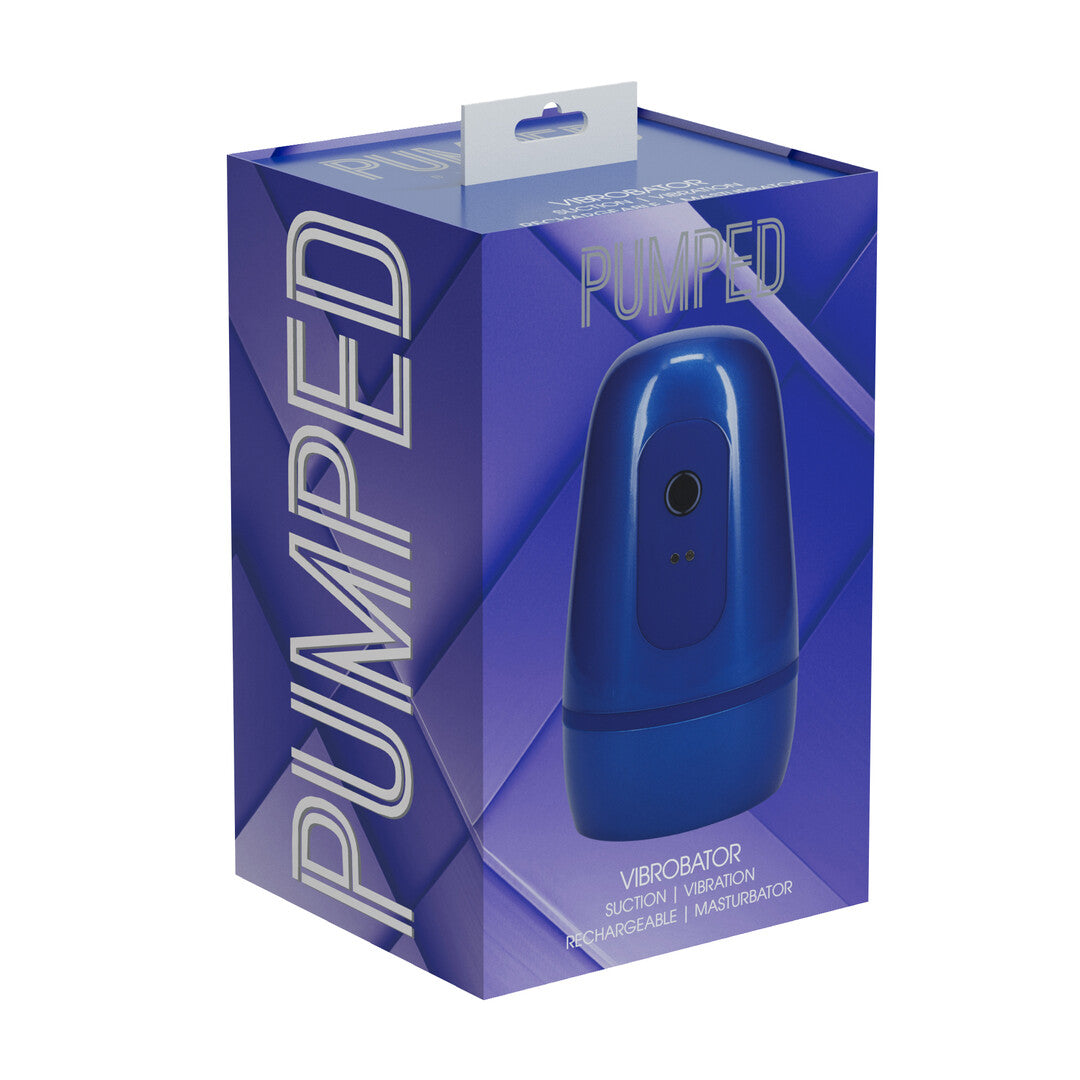 Pulsar - Pompe de masturbation à aspiration par pression négative et vibrations - Bleu métallique