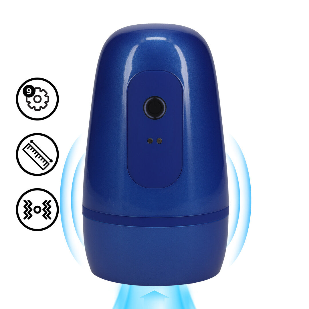 Pulsar - Pompe de masturbation à aspiration par pression négative et vibrations - Bleu métallique