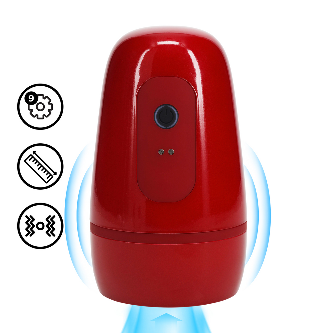Pulsar - Pompe de masturbation à aspiration par pression négative et vibrations - Rouge métallisé