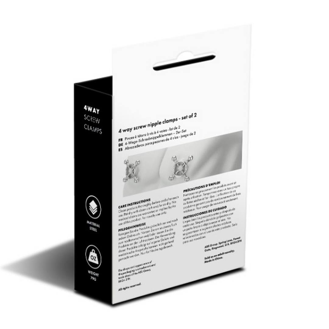 Pinças para mamilos Way Screw Clamp – prateada | Prowler