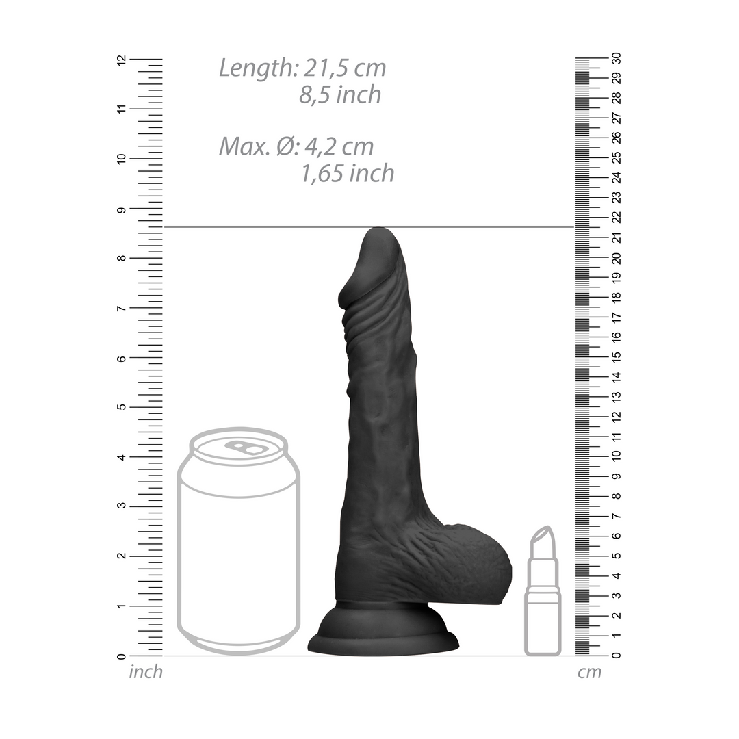 Consolador Testicles – negro 4.2 cm | RealRock