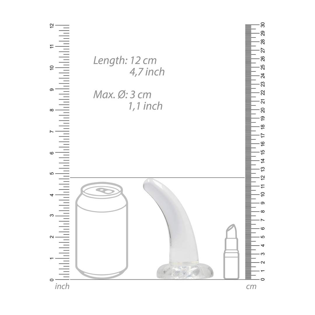 Gode Non 12 cm – avec ventouse, transparent | RealRock