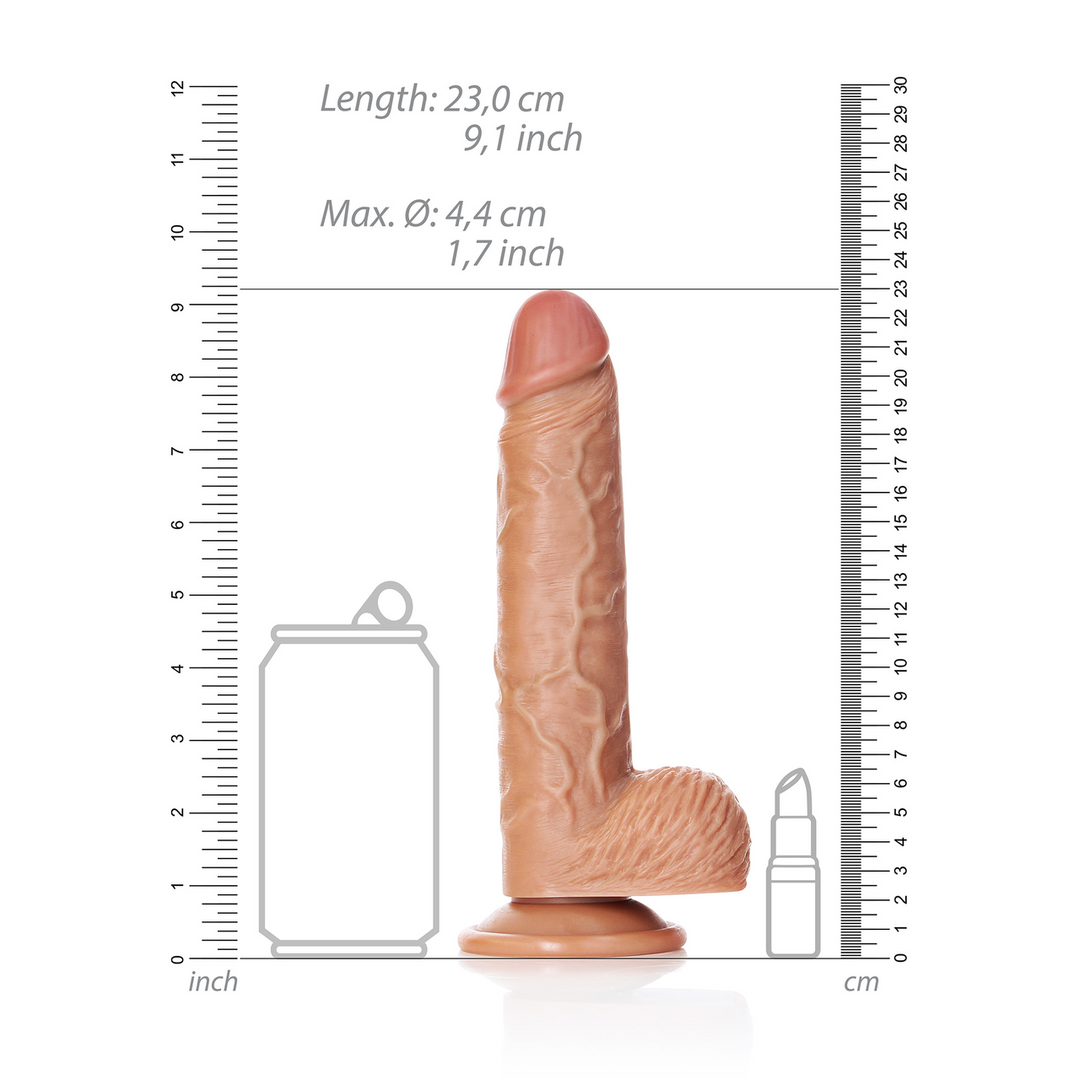 Dildo Straight 7 cm – con ventosa, tan | RealRock