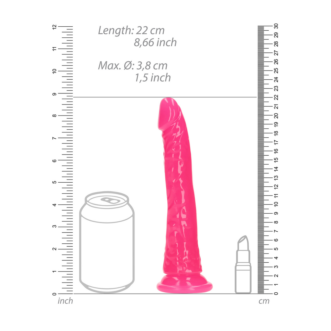 Dildo – mit Saugnapf, leuchtend, grün 6.2 cm | RealRock