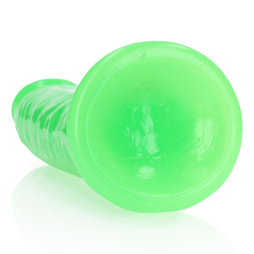 Dildo – con ventosa, fosforescente, verde 6.7 cm | RealRock