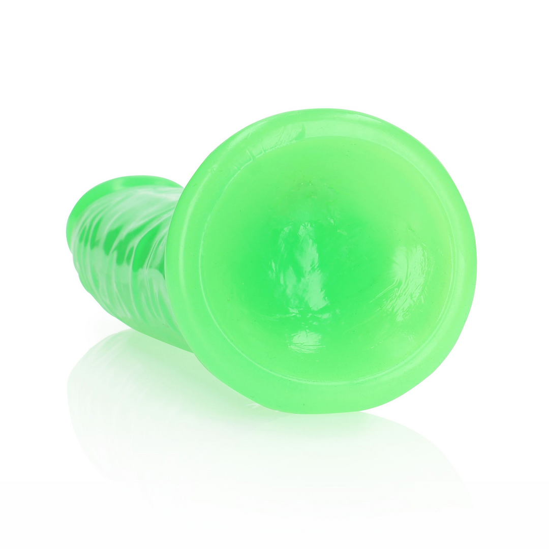 Dildo – con ventosa, fosforescente, verde 6.7 cm | RealRock