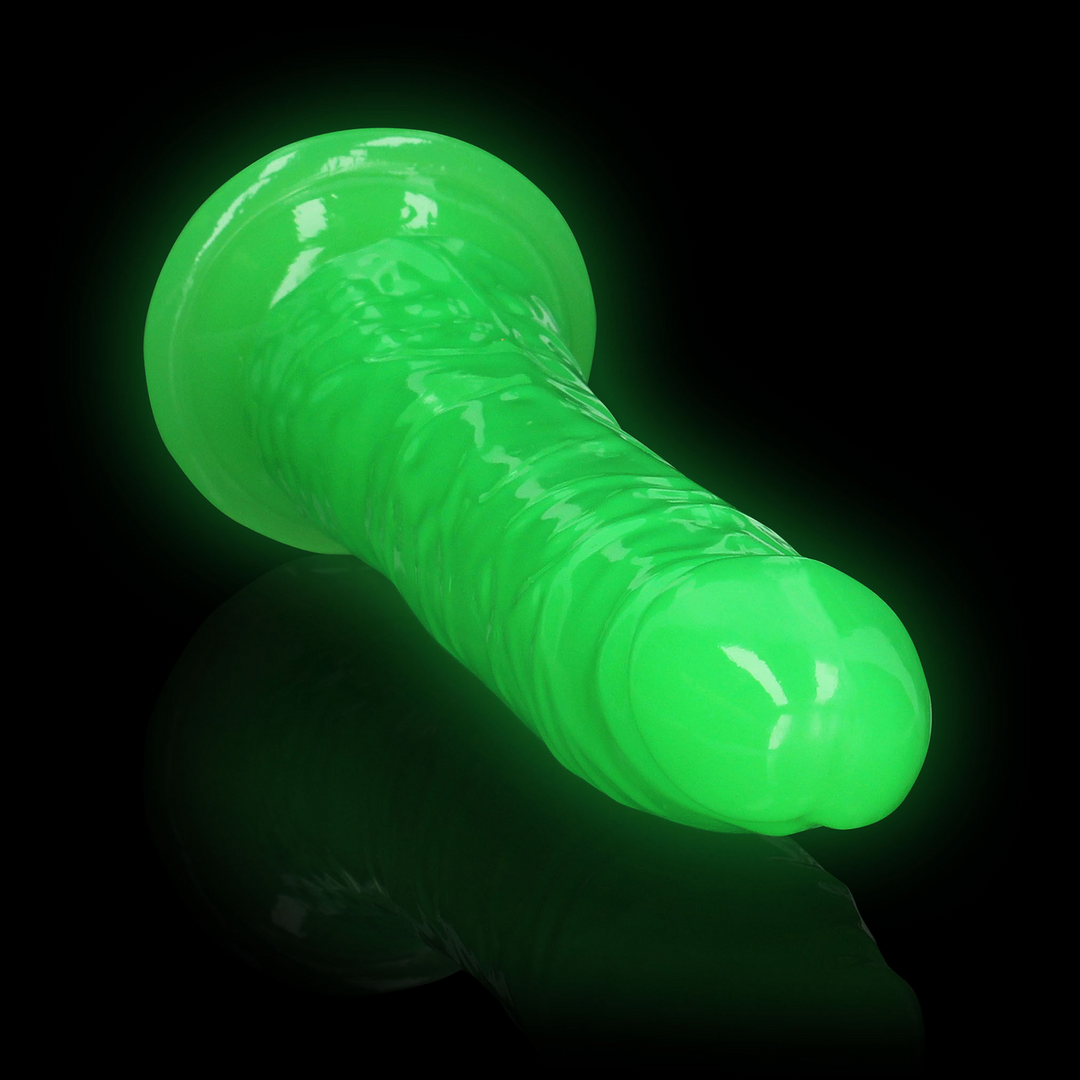Dildo – con ventosa, fosforescente, verde 6.7 cm | RealRock