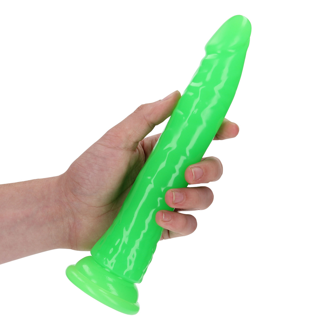 Dildo – con ventosa, fosforescente, verde 6.7 cm | RealRock