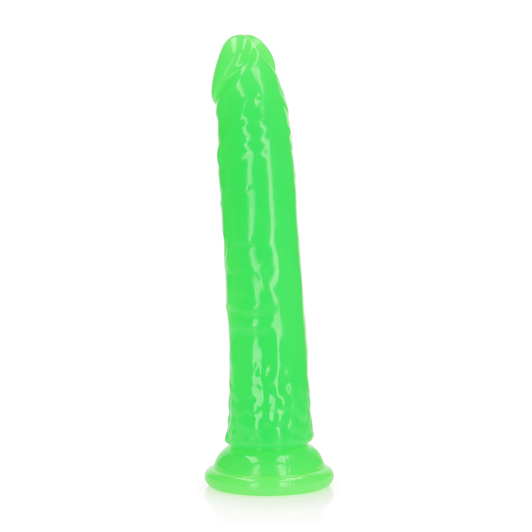 Dildo – con ventosa, fosforescente, verde 6.7 cm | RealRock