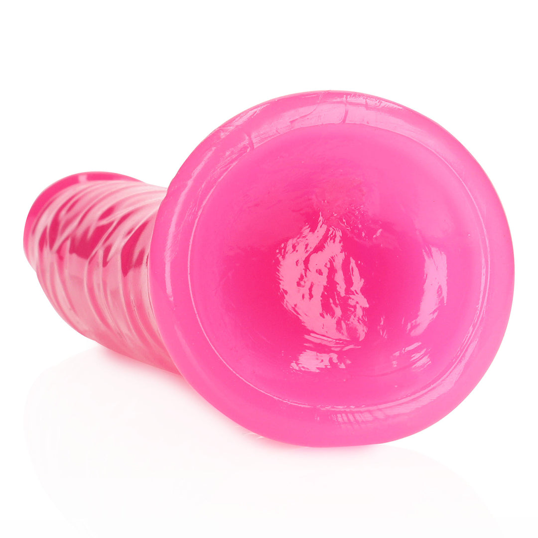 Dildo – con ventosa, fosforescente, rosa 6.7 cm | RealRock