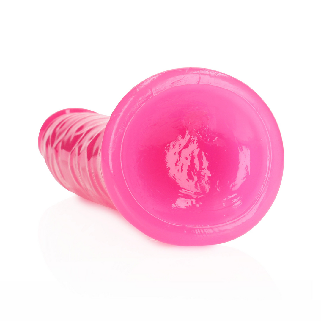Dildo – con ventosa, fosforescente, rosa 6.7 cm | RealRock