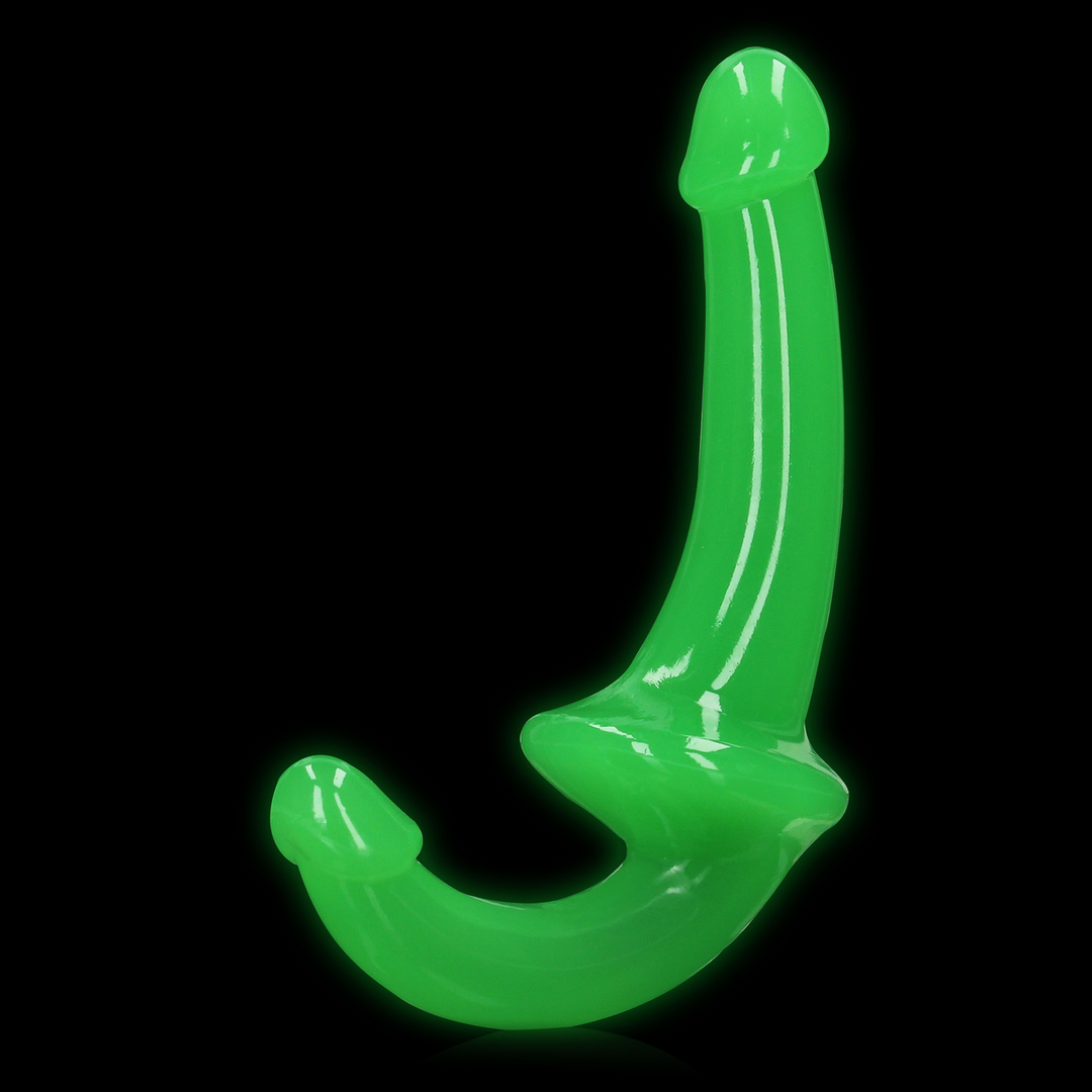 Arnés strap-on Strapless 12 cm – fosforescente, verde | RealRock