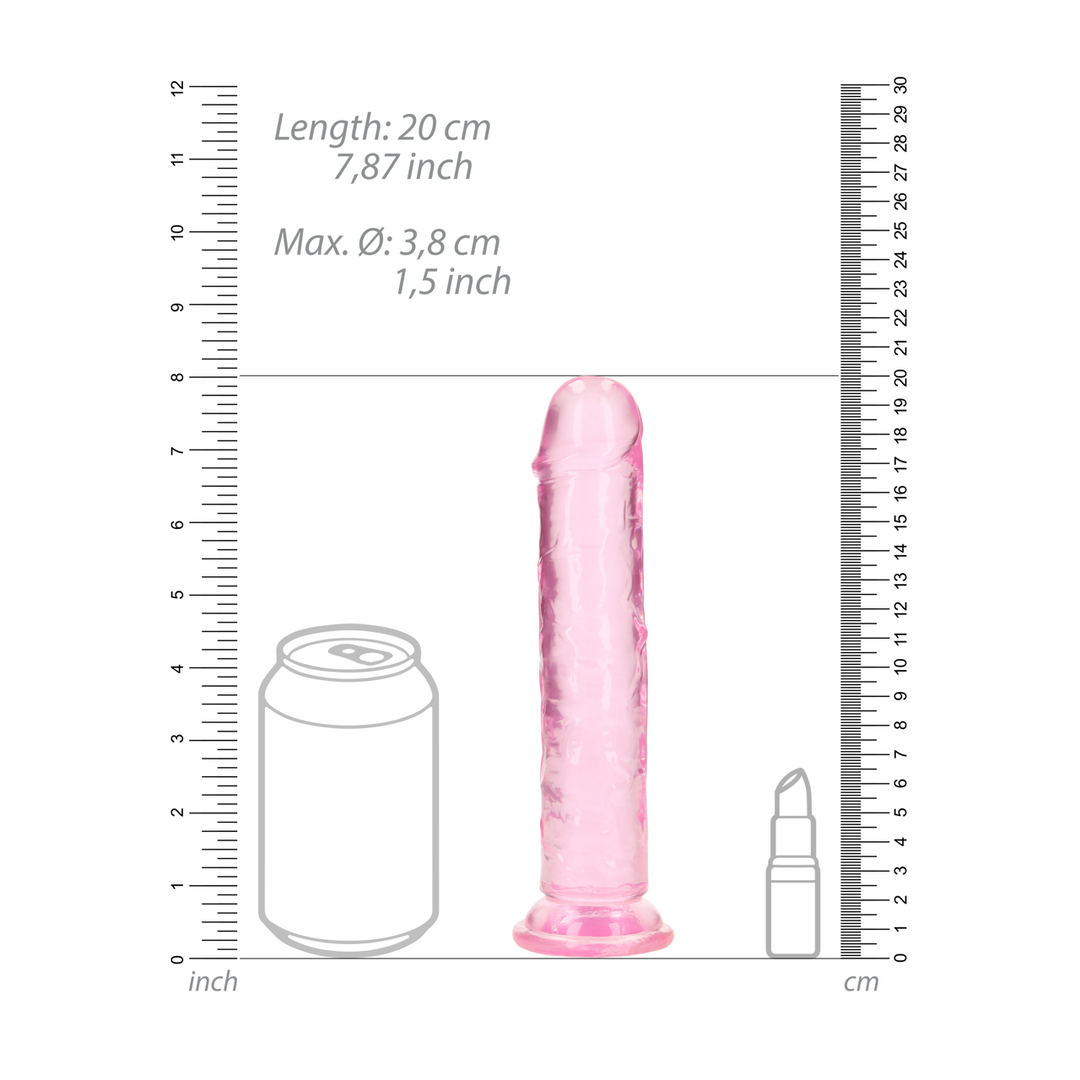 Realistischer Dildo Straight – mit Saugnapf, rosa 5.5 cm | RealRock