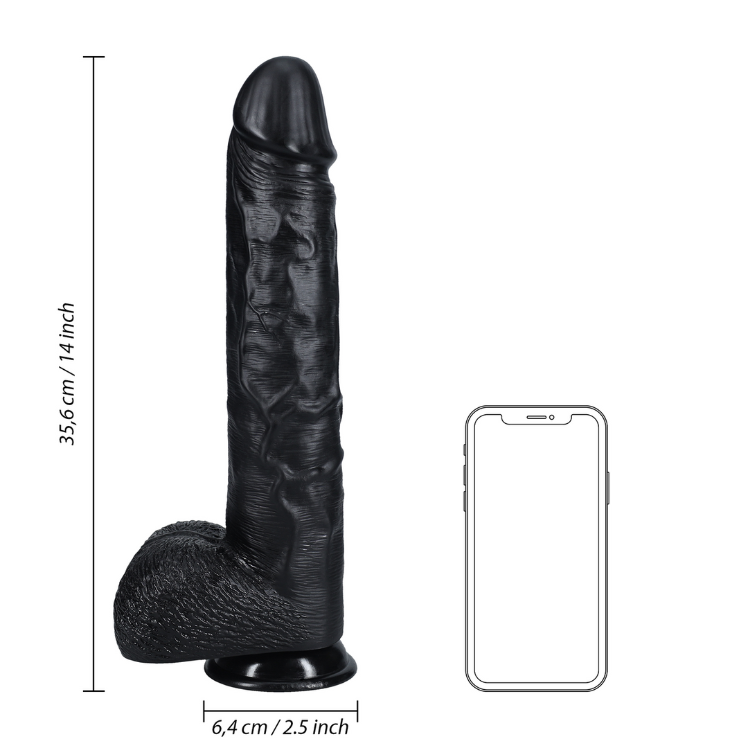 Realistischer Dildo Straight – schwarz | RealRock