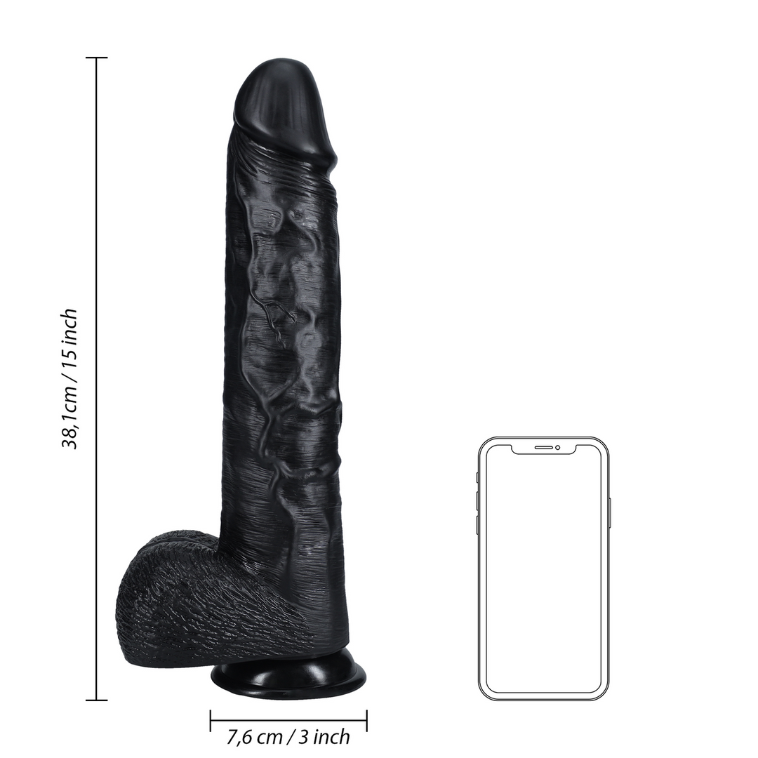 Realistischer Dildo Straight 7.6 cm – schwarz | RealRock